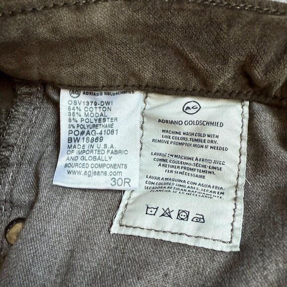 AG Adriano Goldschmeid The Farrah Skinny Velvet Pants Size 30R - Picture 5 of 10